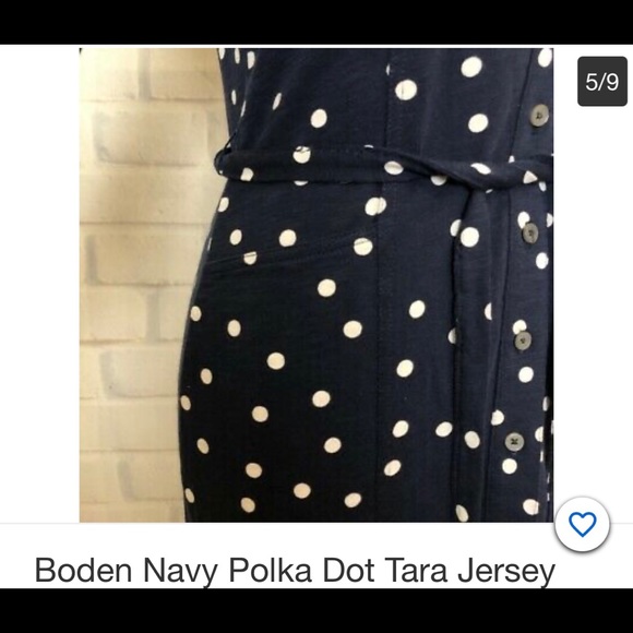 Boden Dresses | Boden Tara Jersey Shirt Polka Dot Dress 2p | Poshmark